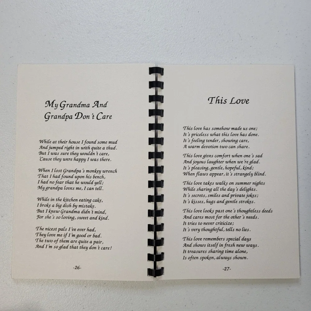Sunny Thoughts To Warm‎ Your Heart Larry Howland Spiral Bound Poetry Book 1996